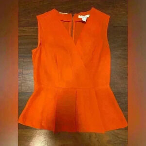 Banana Republic Orange Peplum Top - size 0